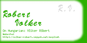 robert volker business card